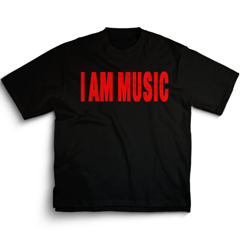 Playboi Carti I AM MUSIC Black T-Shirt Red Letters