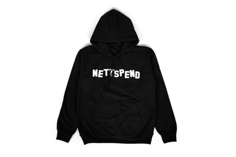 Black Nettspend hoodie with white logo