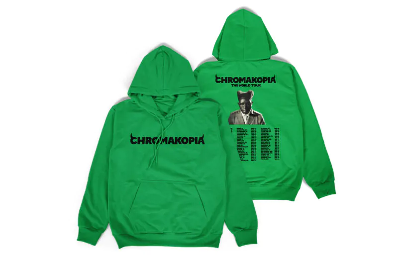 green Tyler the Creator chromakopia album tour hoodie