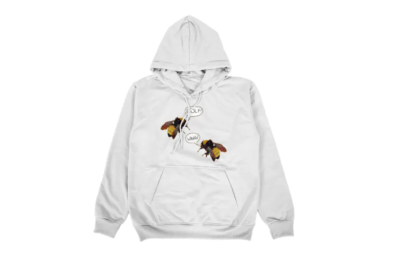 Tyler the Creator Golf Wang Bee Logo Hoodie - White
