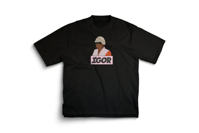 Tyler the Creator IGOR Cartoon Graphic T-Shirt - Black